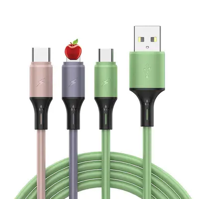Huawei geeignetes Schnellladekabel mit einer bis drei Anschlüssen für Mobiltelefone Typ-C Apple Android USB-Ladekabel
