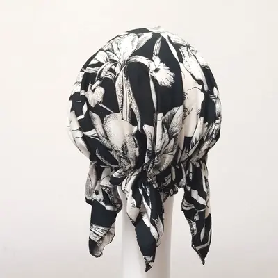 Pirate Tricorn Hat, Chemo Head Wrap Cap, Thin Breathable Adult Hat - 4