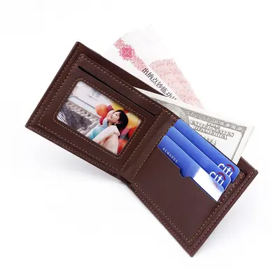 Men's Short Wallet, Multi-Card Slots, Slim Bi-Fold, Soft Leather - 4
