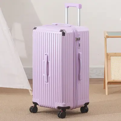 Luggage 26 inch anti-drop high-capacity aluminum frame 28 inch wheeled bag shock-absorbing brake suitcase with 5 wheels cipher lock for men and women - 11