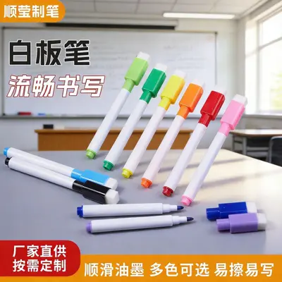 Abwischbare bunte Whiteboard-Marker mit Pinselspitze