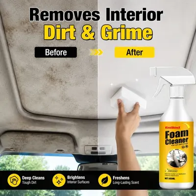KineShineX Car Interior Foam Cleaner, Deep Cleaning, Stain Remover