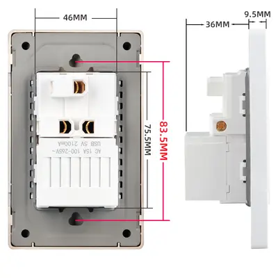 Amerikan standart USB şarj soketi paneli 16A Amerikan tipi 110V Güney Amerika Meksika tipi C soketi Tayland tipi Tayvan - 3