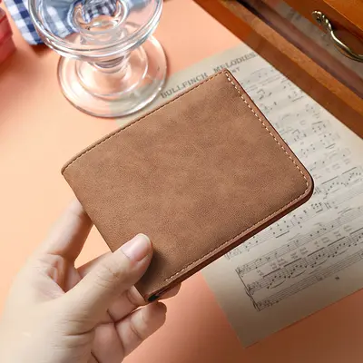 Японский кошелёк-визитница MUJI для мужчин, ультратонкий короткий кошелёк, кошелёк из мягкой кожи с несколькими отделениями для карт.