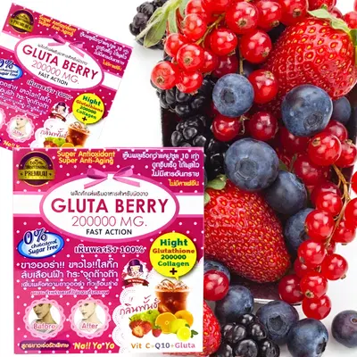 Gluta Berry 200000 mg Çilek Aromalı Kolajen Tozu - 3