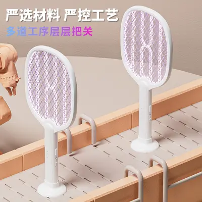 2-in-1 Rechargeable Electric Fly and Mosquito Swatter, Lithium Battery