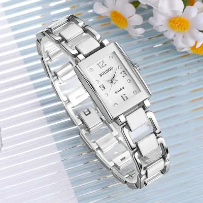 Damenuhr in Goldfarbe elegantes Quarz - 8