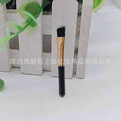 Mini Angled Eyebrow Brush, Portable Makeup Tool, Total Length 4.8 cm