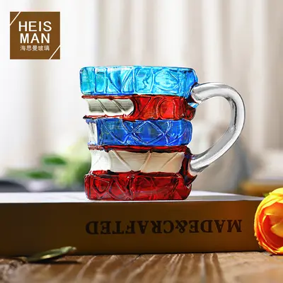 Boyalı Kitap Kupa Yapay el boyaması kitap kahve fincanı sınır ötesi çok satan 3D mekanizmalı kitap yeni kupa