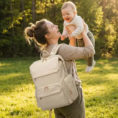 Großer leichter Mommy-Bag-Rucksack