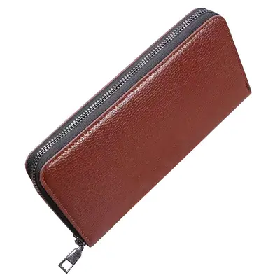 Men's Long Clutch Wallet with Zipper and Large Capacity - 6
