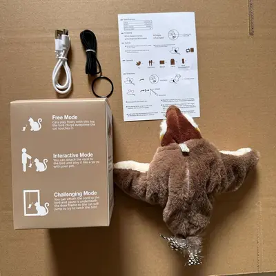 Squeaky Shaking Bird Dog Toy for Small Dogs and Puppies, Washable - 6