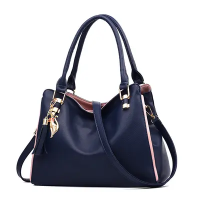 Soft Leather Women's Handbag, Large Capacity, Bucket Style - 5