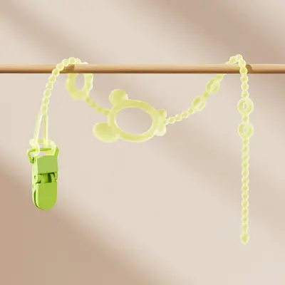 Baby Teether Silicone Chain, Anti-Drop Pacifier Clip - 11