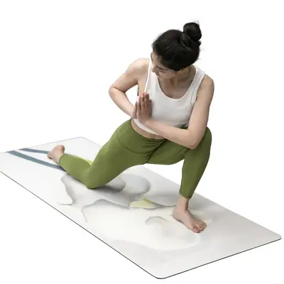 Sınır ötesi fabrika doğrudan teslimatı, buzlu PU doğal kauçuk yoga matı, kaymaz ve aşınmaya dayanıklı, ev kullanımı için lüks mat - 6