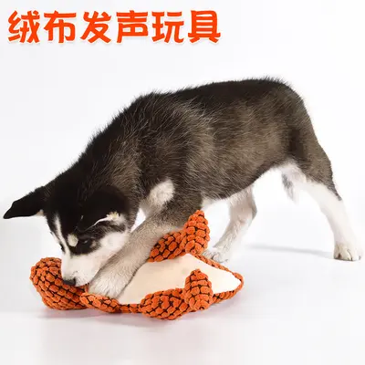 Durable Squeaky Dog Toy, Rope Knot Lizard Plush - 3