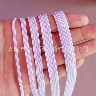 High-Elastic Flat Narrow Elastic Band 3mm and 6mm, Black and White - 4