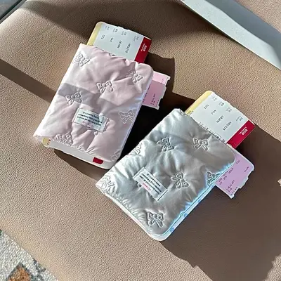 Pasaport ve belge sahibi, pembe fiyonklu, çok fonksiyonlu - 3