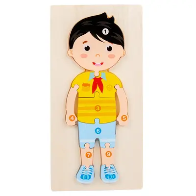 儿童木制大号动物立体卡扣拼图3D幼儿园宝宝益智早教启蒙玩具批发 - 10