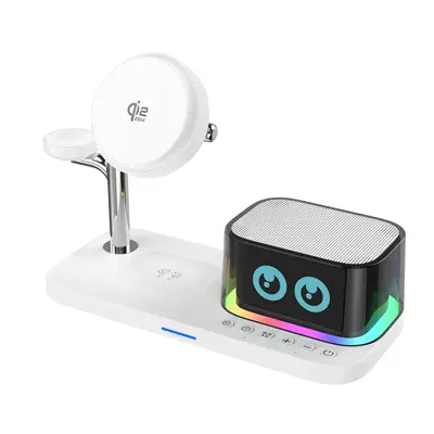 Smart AI Speaker with Qi2 25W Cooling Wireless Charger, 5-in-1 Magnetic - 7