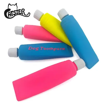 Naturlatex-Hundespielzeug - Zahnpasta-Form, quetscht