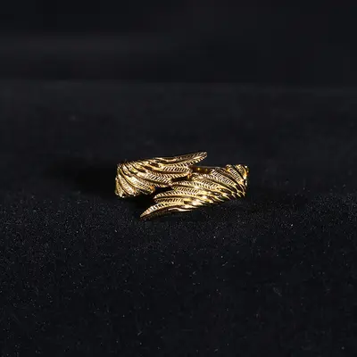 Melek Kanatları 925 Tay Gümüş Yüzük Gümüş Çift Yüzük Erkek Arkadaşı ve Kız Arkadaşı Kişiselleştirilmiş Yaratıcı Aşıklar Sevgililer Günü Hediyesi - 8