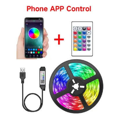 5V RGB LED Strip 5050, Bluetooth APP Control, USB, Self-Adhesive - 10
