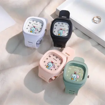 Kinderuhr Mädchen Silikonarmband, wasserdicht niedlich