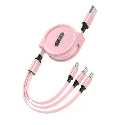 Bir ila üç hızlı şarj kablosu geri çekilebilir hızlı şarj usb üçü bir arada cep telefonu şarj kablosu logosu özelleştirilmiş hediye üreticisi toptan - 9