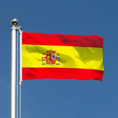 F955 spot 90*150cm 3*5ft Spanish flag No. 4 polyester flag Spain Flag
