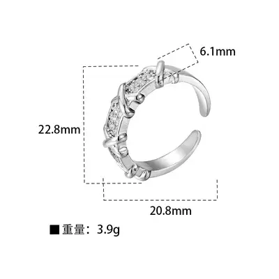 Adjustable Open Copper Rings with Butterfly, Star and Heart Designs - 11
