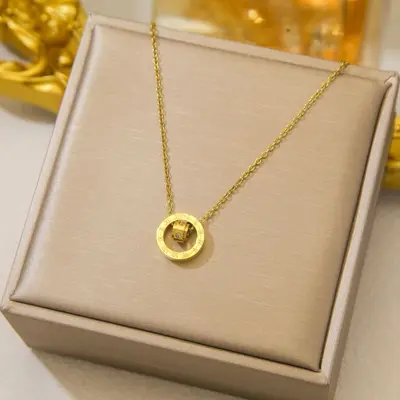 Elegant Titanium Steel Necklace Light Luxury Collarbone Chain - 10