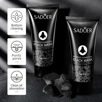 SADOER Bamboo Charcoal Blackhead Removal Nose Strips, Gentle Cleansing - 2