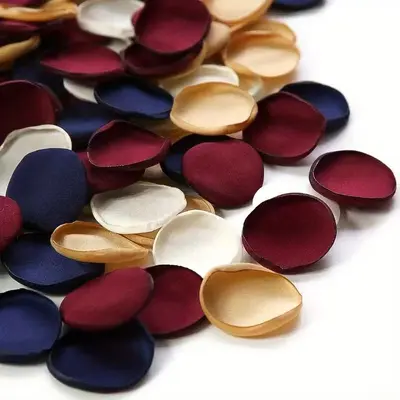 Silk Rose Petals and Simulated Leaves for Wedding and Party Decoration, 400 Pcs - 8