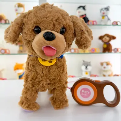 Elektrischer Plüsch-Hund für Kinder, singt und läuft