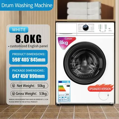 10 kg Tam Otomatik Çamaşır Makinesi, Inverter, Enerji Sınıfı A, Tamburlu - 7