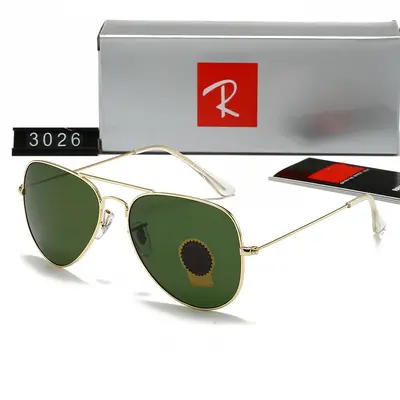 Modische Pilotenbrille mit Metallrahmen und Glasgläsern - 12
