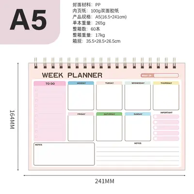 2027 Weekly Planner, PP Spiral Notebook - 7