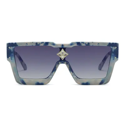 Retro Square Sunglasses, Metal Stud Street Style - 9