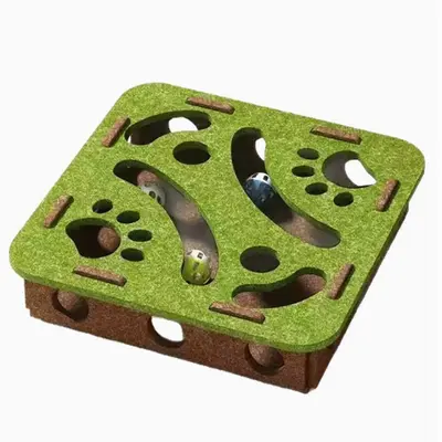 Maze Cat Tunnel Felt Box, Puzzle Cat Toy - 6