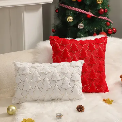 Instagram-style pillow New Year holiday decoration pillow bedroom bedside pillow Christmas tree romantic plush pillow cover
