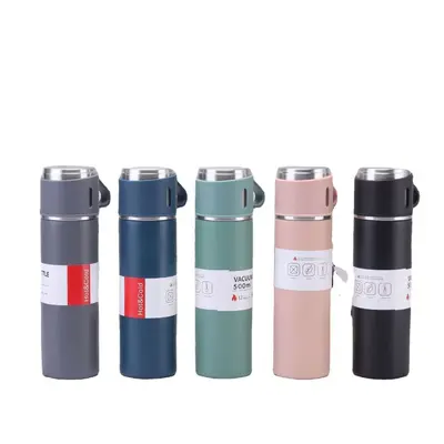 Stainless Steel Insulated Cup, 3 Lids, Gift Box Set - 6