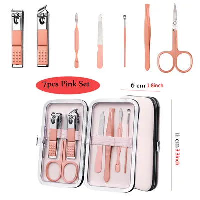 7-piece nail care set, black - 3