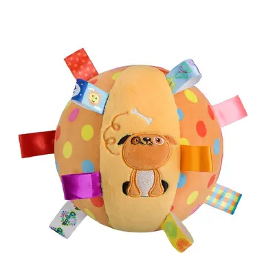 Squeaky Elastic Plush Ball Dog Toy, Chew Resistant
