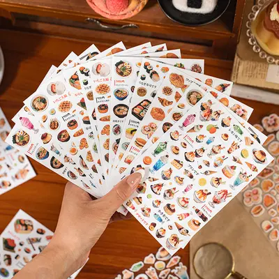 Yuxian Landscape Food Stickers, Antique Style Home Series, DIY Collage Material
