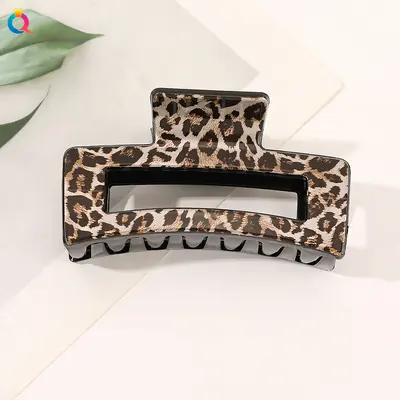Qiyue Cross-border Printed Hair Clip Shark Clip Leopard Print Temperament Large Summer High-end Clip Hair Accessories Wholesale - 8