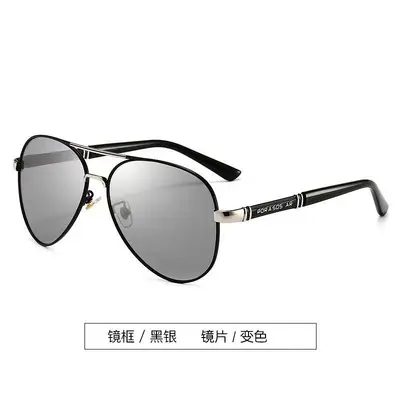 Metal Frame Polarized Photochromic Driving Sunglasses for Men - 11