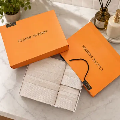 32er Baumwoll-Handtuch-Set, Badetuch, 3-teilig, Geschenkbox