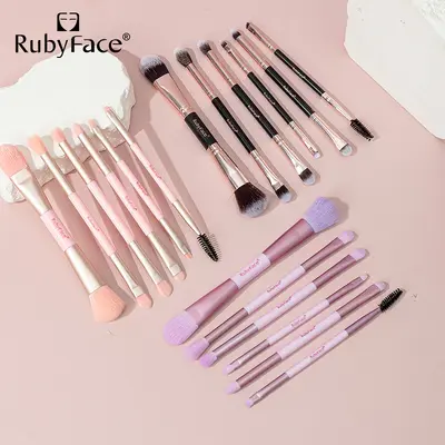 RUBYFACE spot makyaj fırça seti 5 çift başlı çok fonksiyonlu makyaj fırçaları profesyonel makyaj makyaj araçları sınır ötesi