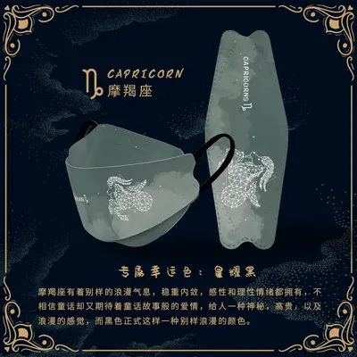 Twelve Zodiac Design KN95 Mask, 3D Three-Dimensional, Individually Packed, Boxed